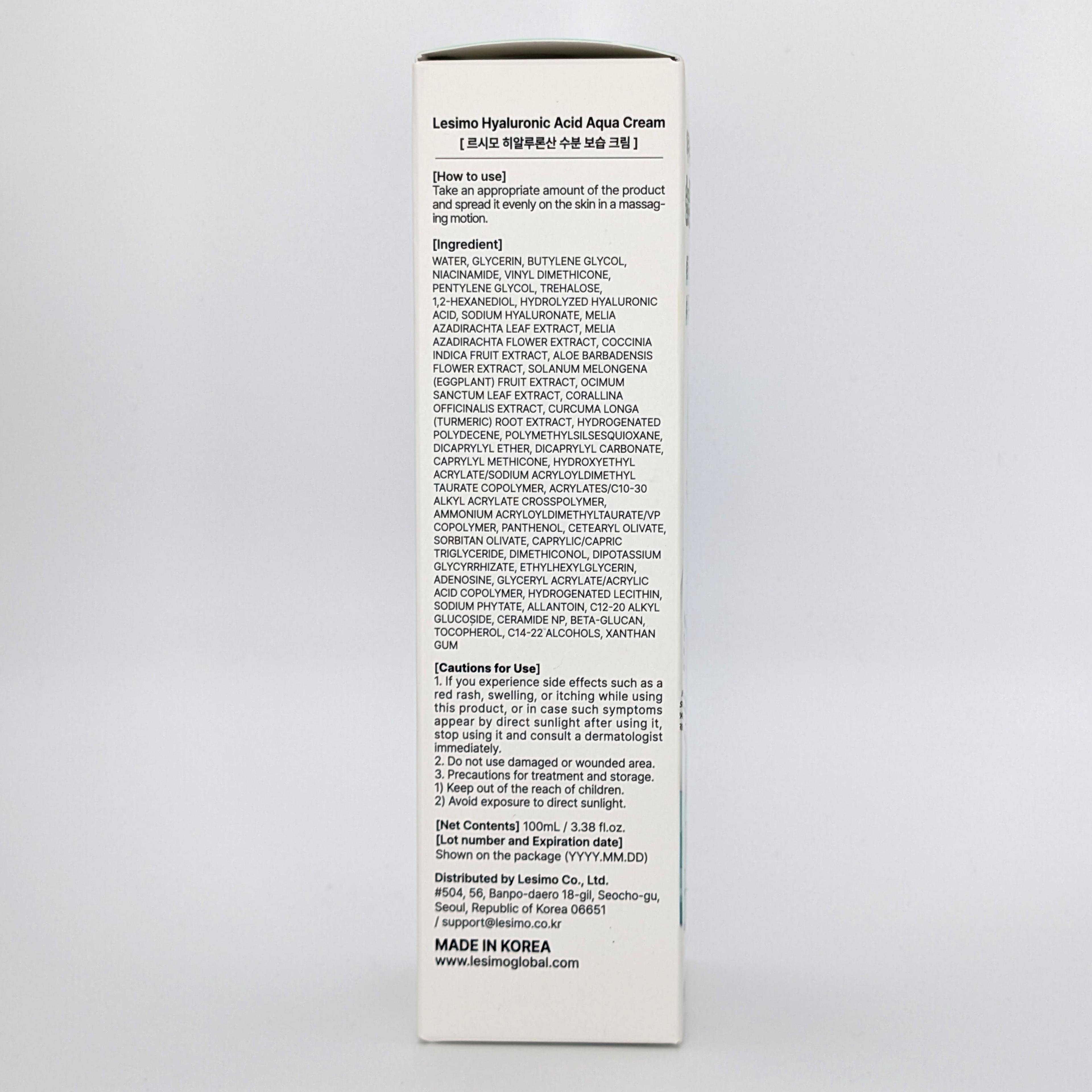 Lesimo Hyaluronic Acid Aqua Cream — image 4
