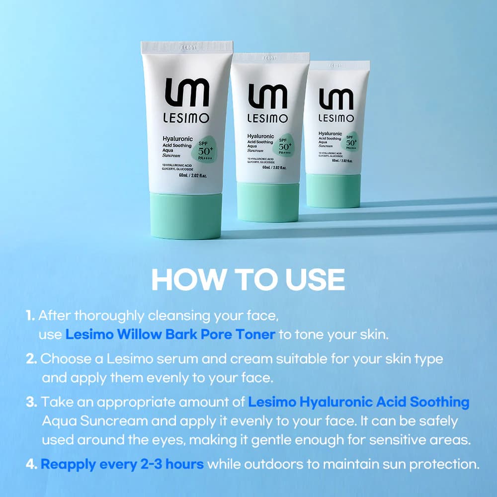 Lesimo Hyaluronic Acid Soothing Aqua Suncream — image 14