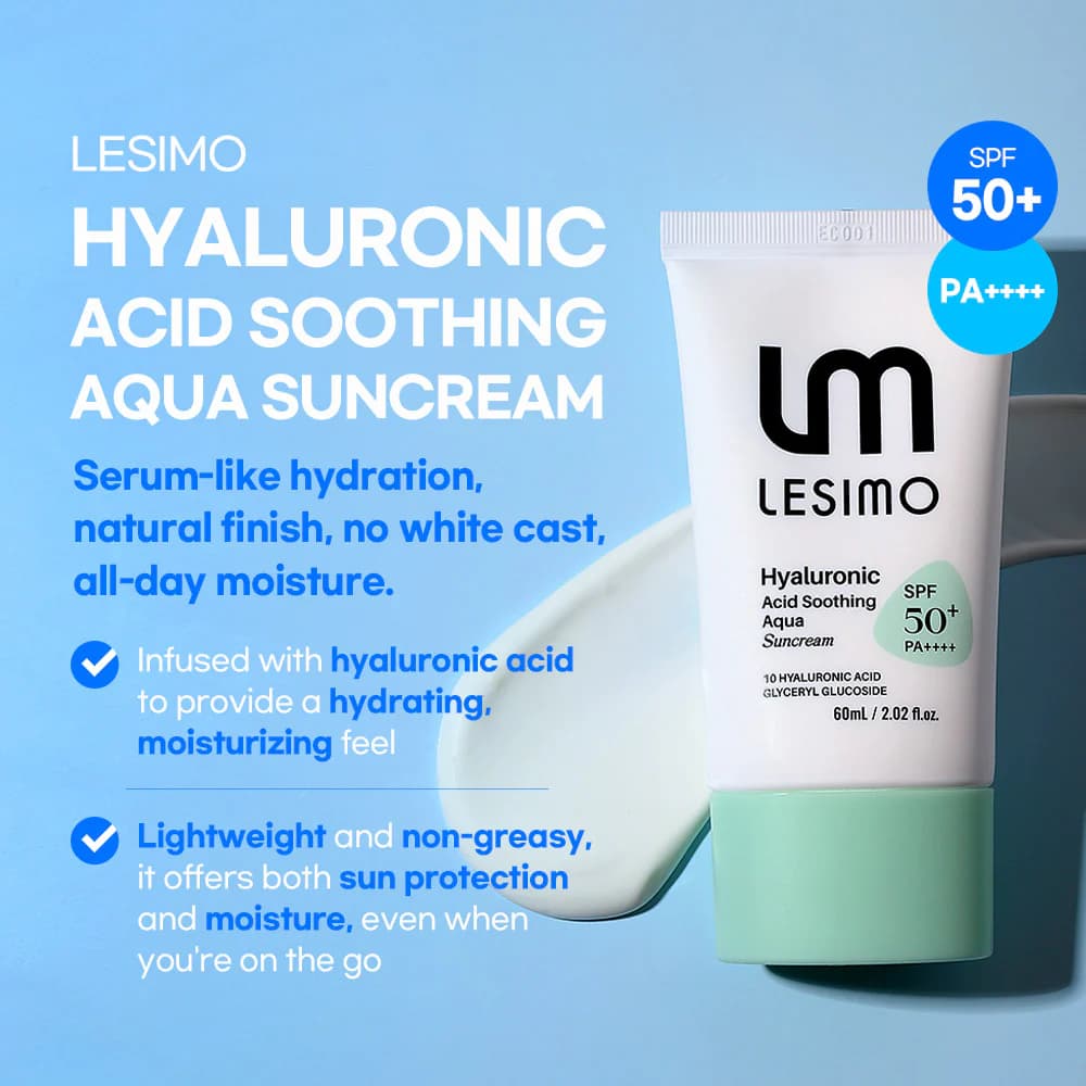 Lesimo Hyaluronic Acid Soothing Aqua Suncream — image 5